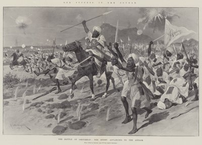 私たちのスーダンでの成功、オムドゥルマンの戦い、攻撃へと進む敵 作： Richard Caton Woodville junior